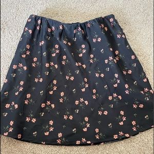 hollister a line floral skirt